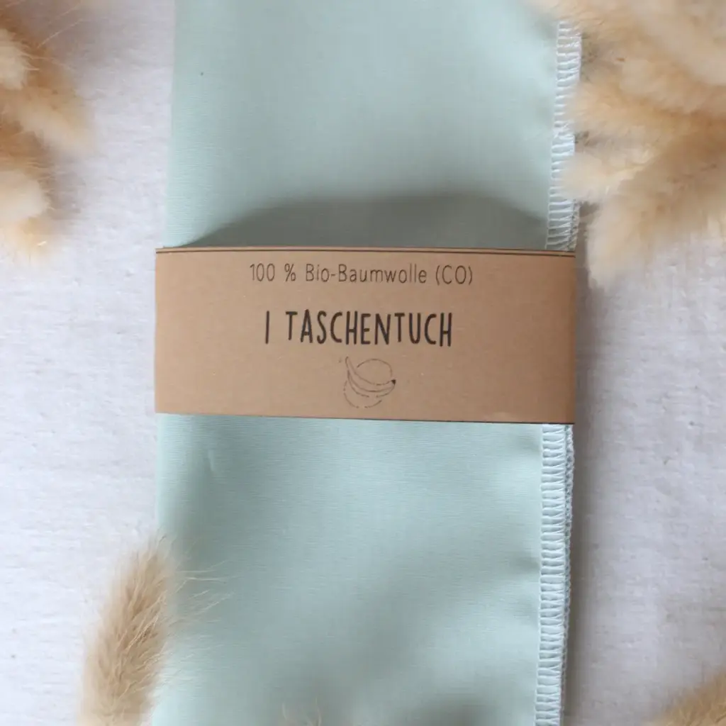 Taschentücher aus Biobaumwolle Pastellgrün