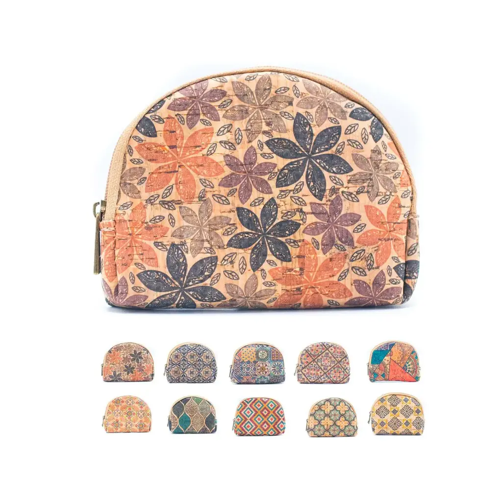 Rechteckige Geldbörse aus Kork für Damen