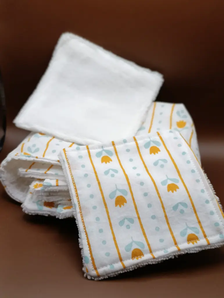 Panier de rangement en coton avec 10 lingettes réutilisables | 3