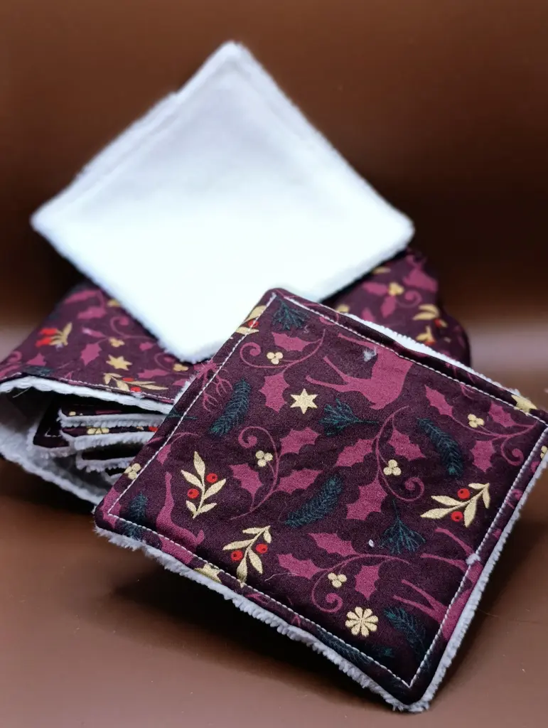 Panier de rangement en coton avec 10 lingettes réutilisables | 6
