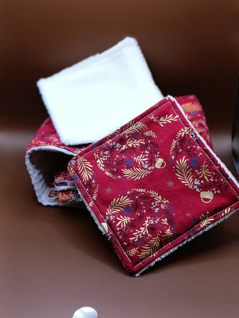 Panier de rangement en coton avec 10 lingettes réutilisables | 7