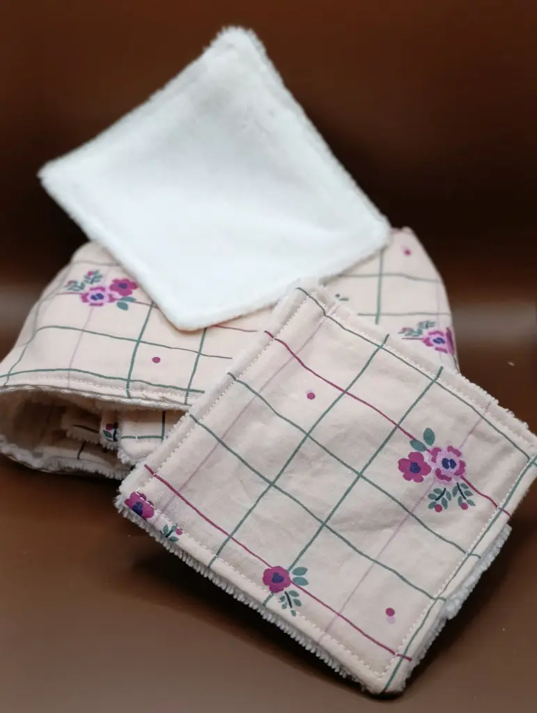 Panier de rangement en coton avec 10 lingettes réutilisables | 8