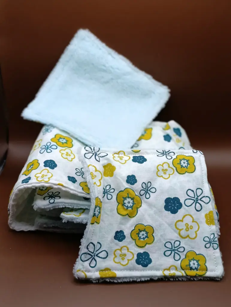 Panier de rangement en coton avec 10 lingettes réutilisables | 11