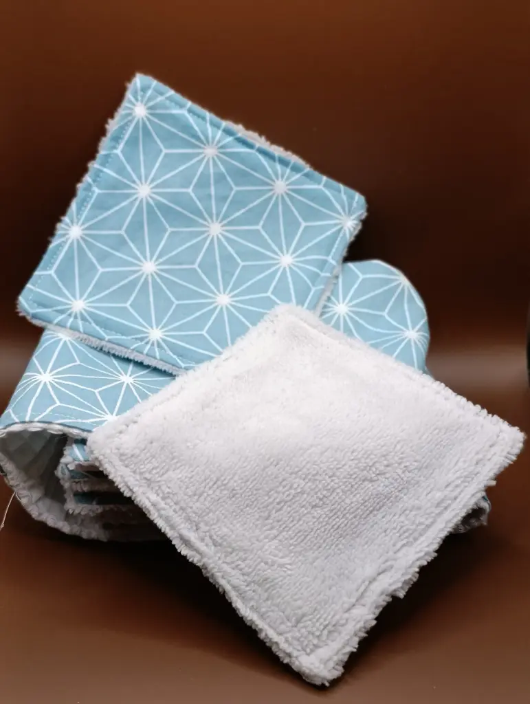 Panier de rangement en coton avec 10 lingettes réutilisables | 13