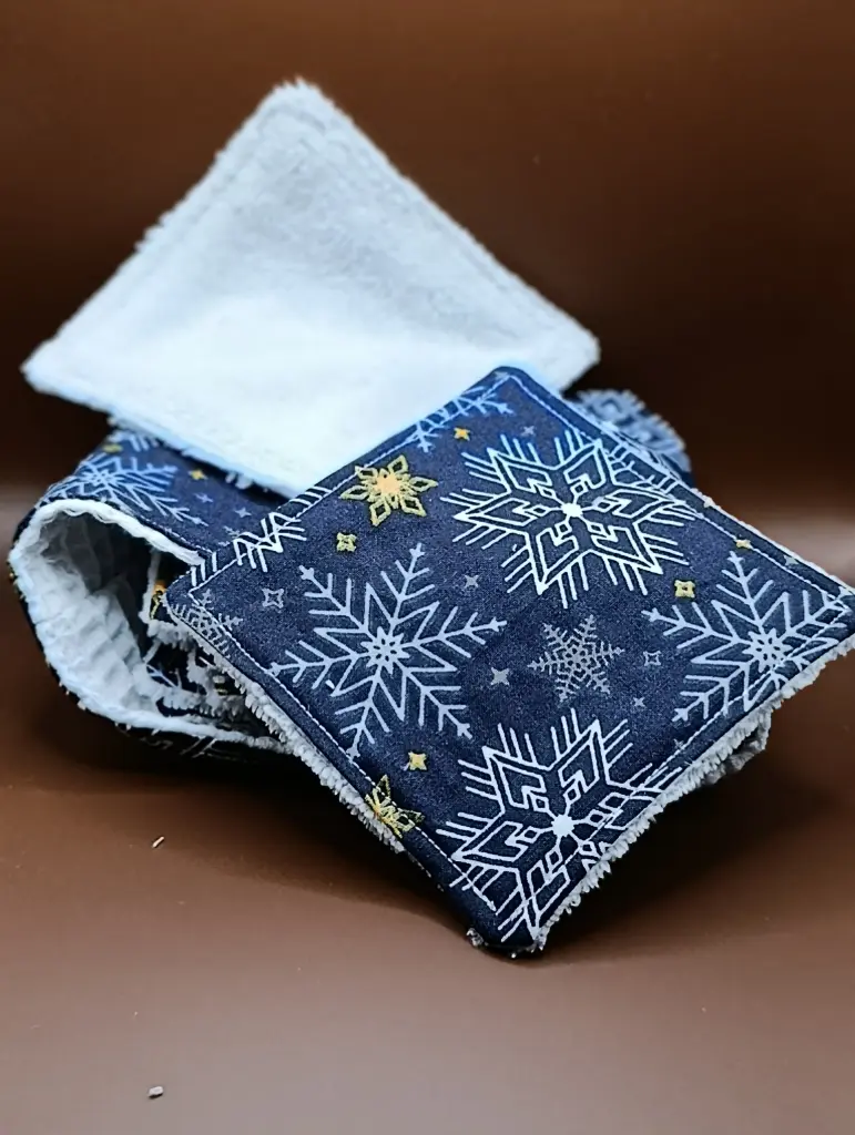 Panier de rangement en coton avec 10 lingettes réutilisables | 14