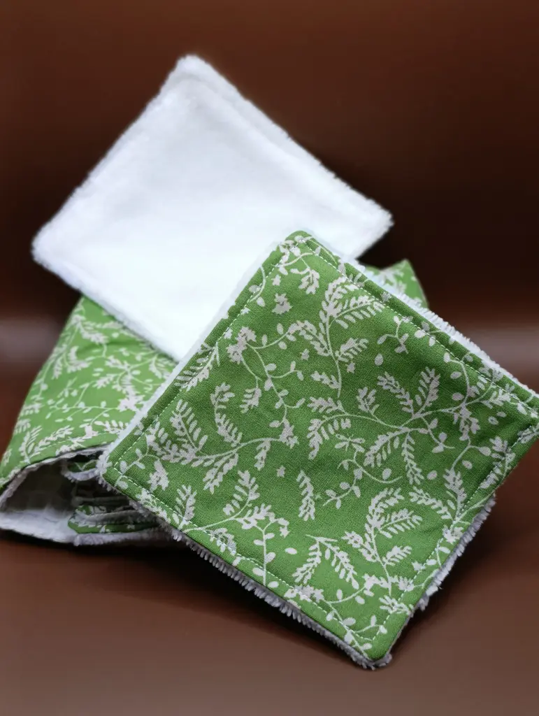 Panier de rangement en coton avec 10 lingettes réutilisables | 16