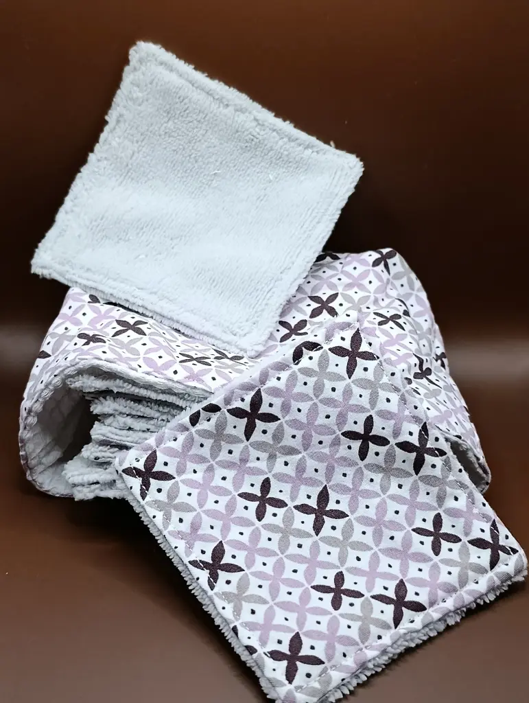 Panier de rangement en coton avec 10 lingettes réutilisables | 17