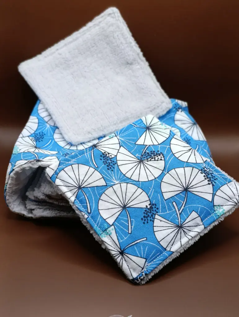 Panier de rangement en coton avec 10 lingettes réutilisables | 18