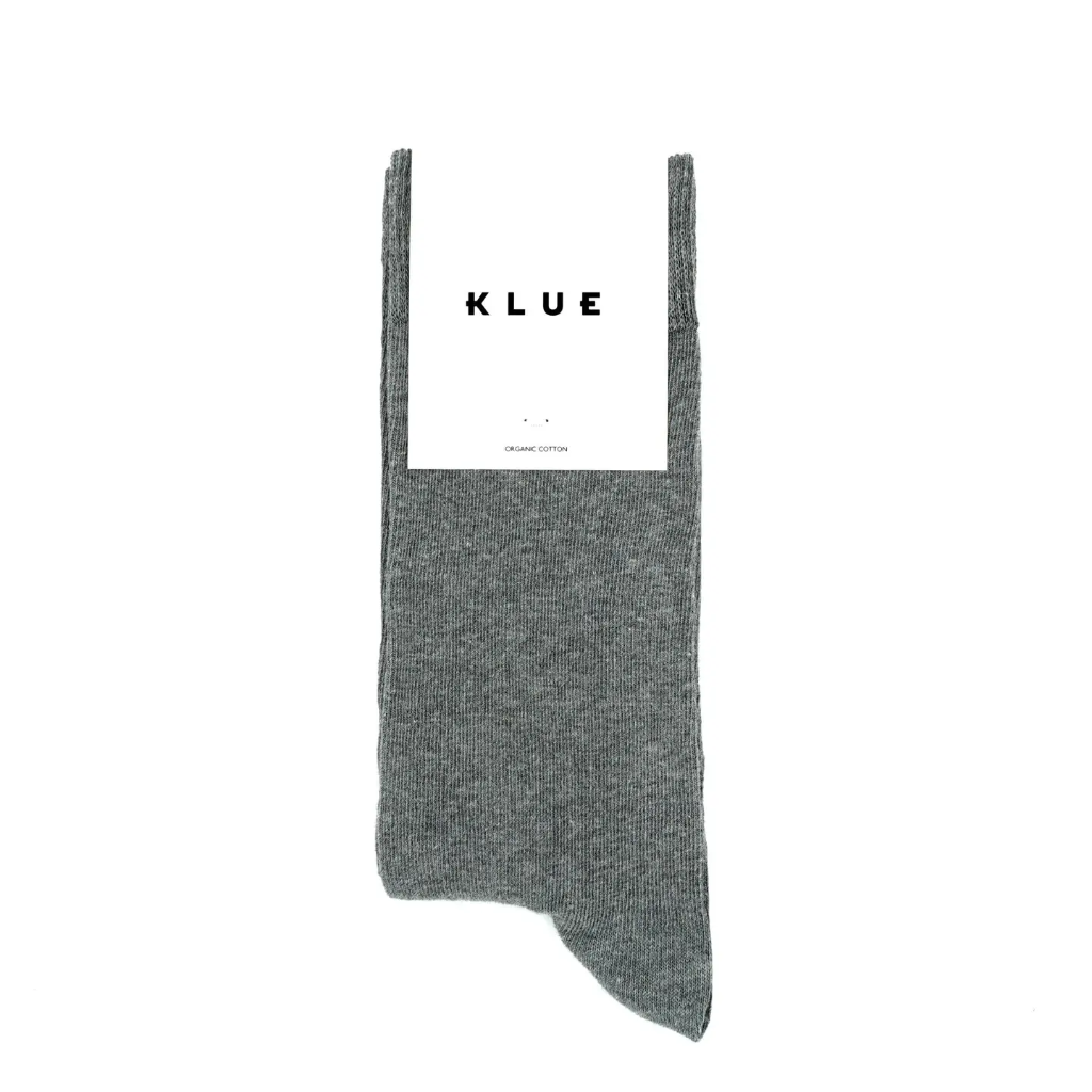 Chaussettes solides bio KLUE | Gris | 41-46