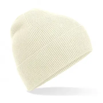 Beanie Mütze aus zertifizierter Baumwolle | Creme 