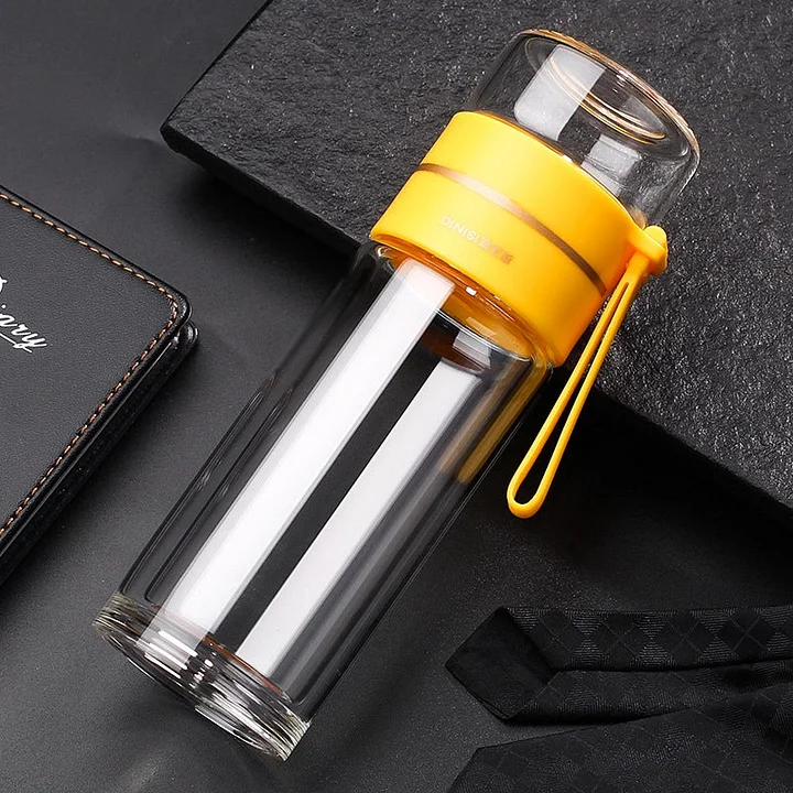 Becherglas, doppelschichtig, isoliert, Glas, 5