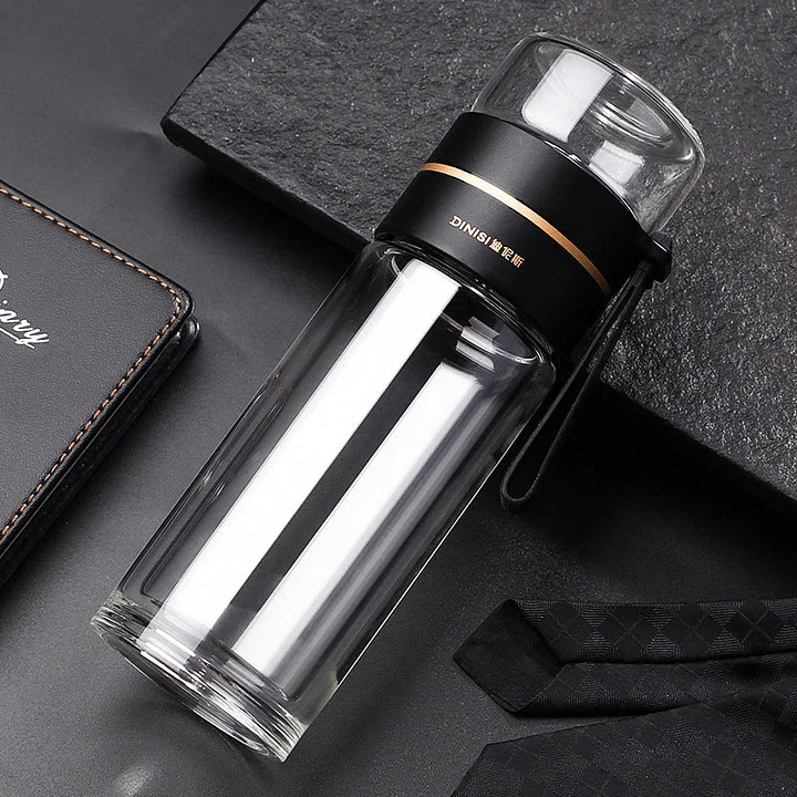 Becherglas, doppelschichtig, isoliert, Glas, 7