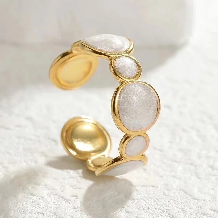 Titanstahl Emaille Offene Ringe 