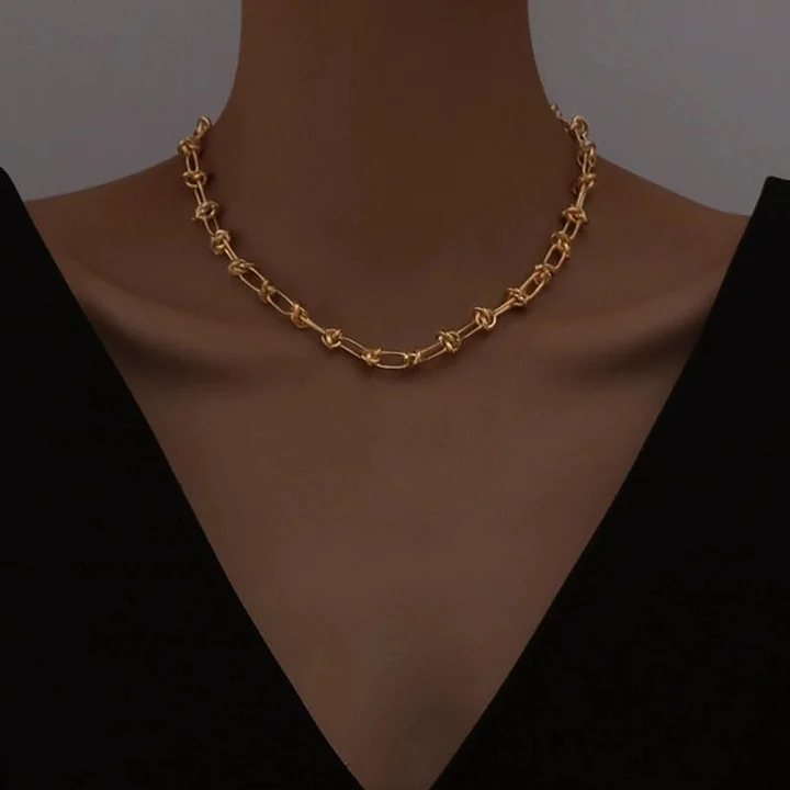 Kettenhalskette im britischen Stil, Gold