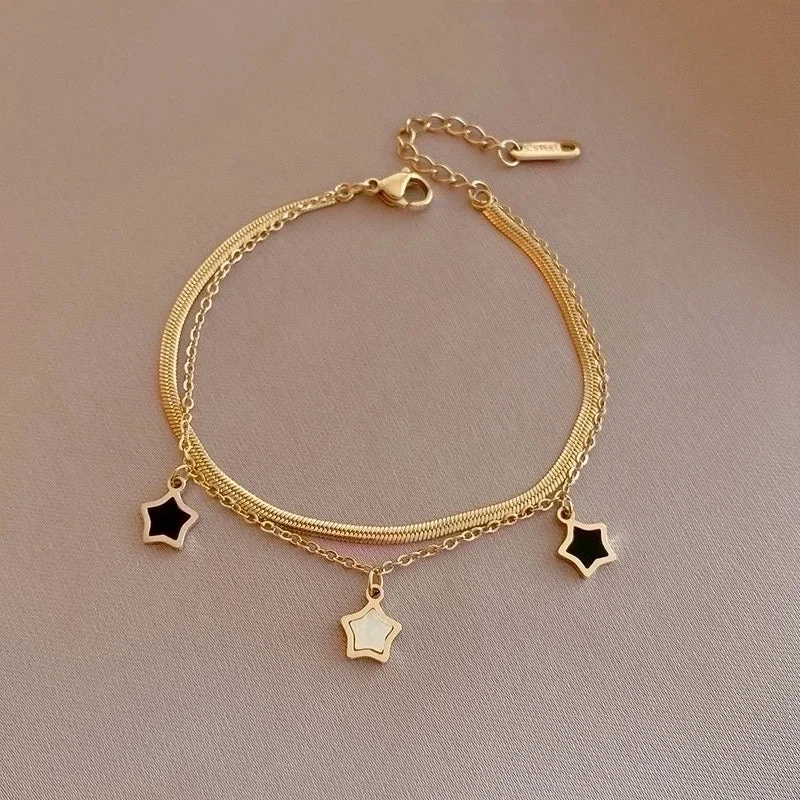 Emaille Damen Armband - 14K Gold