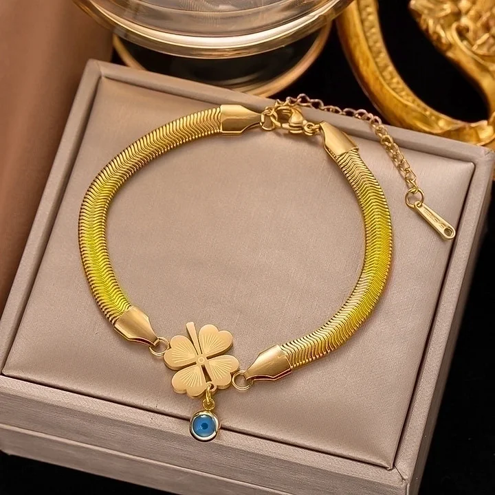 Modische geometrische Titanstahl-Armbänder mit Zirkonia-Inlay 