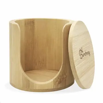 Halter für Wattepads aus Bambus