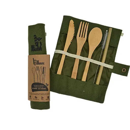 Picknick-Besteckset aus Bambus | Standard