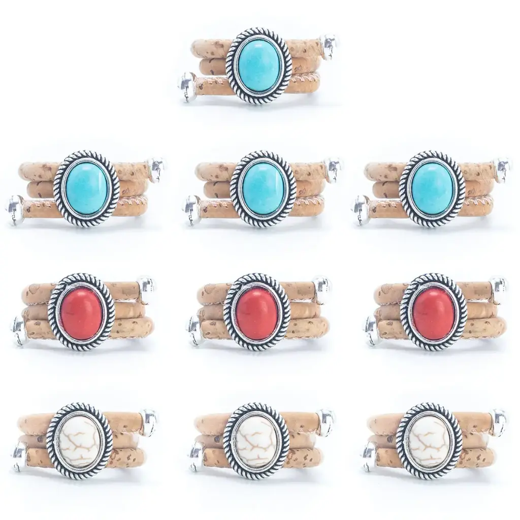 Vintage-Damenring mit Perlen 